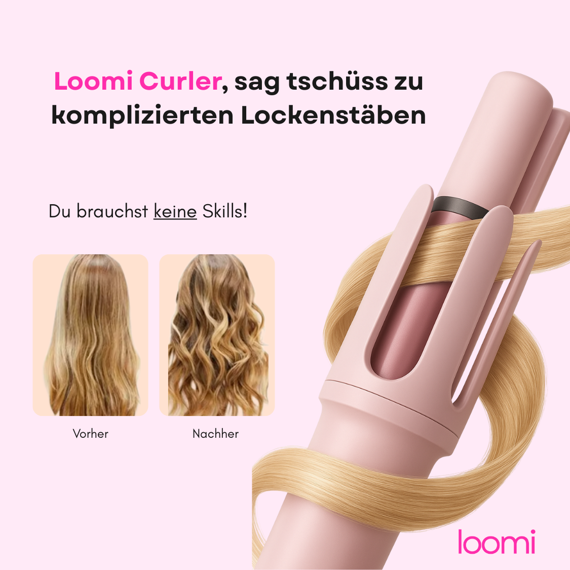loomi Lockenstab, der für dich dreht