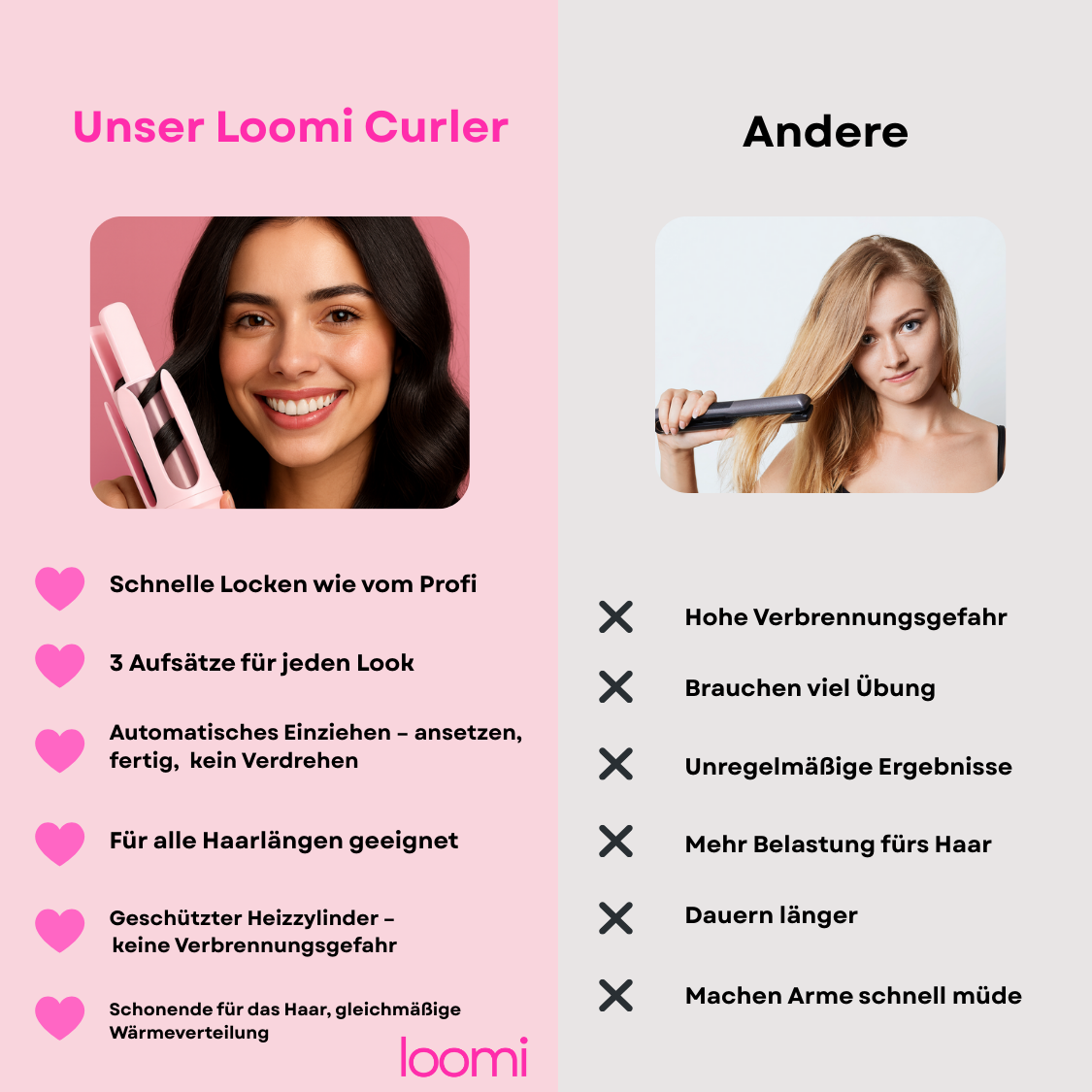 loomi Lockenstab, der für dich dreht