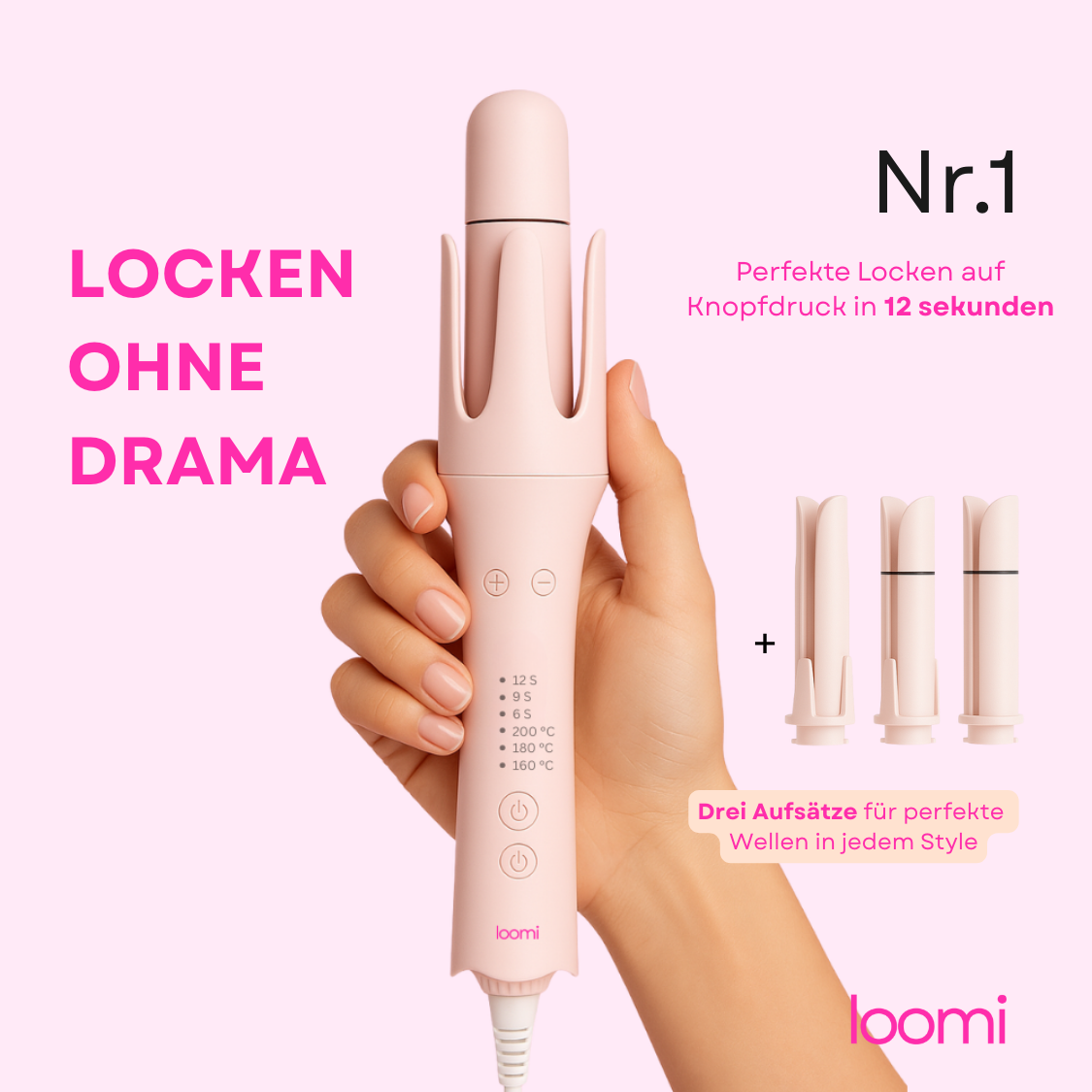 loomi Lockenstab, der für dich dreht